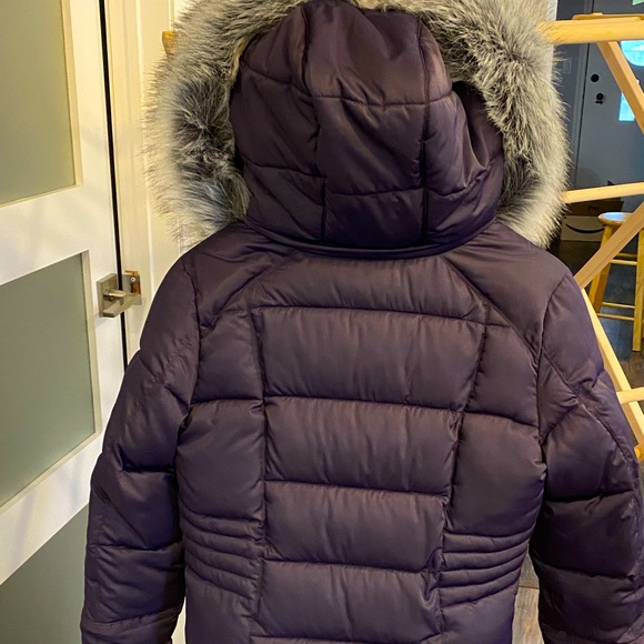 Brand new Beautiful deep purple fur trimmed hood winter coat - Picture 2 of 3